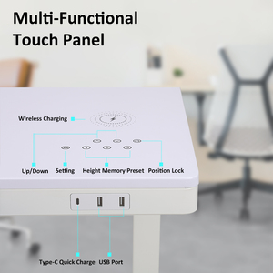 Bàn làm việc đứng điện hiện đại với mặt bàn gỗ, điều chỉnh độ cao bằng mô tơ kép, thiết kế công thái học, dành cho văn phòng nhà, có ngăn kéo - Product Image 3