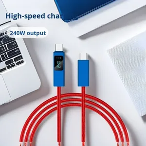 2025 Nouvel <span class=keywords><strong>écran</strong></span> d'affichage numérique à câble USB-C 240W. Montre la <span class=keywords><strong>puissance</strong></span> en temps réel et la puce E-MARKER pour une charge rapide Safe PD 3.1 - Product Image 5