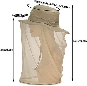 Sombrero Repelente de Insectos, Sombrero Safari Boonie con Mosquitera Oculta, Sombrero de Ala Ancha para Hombre y Mujer - Product Image 6