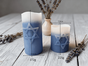 Diffuseur électronique de bougie hexagonal bleu graduel - Décoration de meubles, <span class=keywords><strong>sans</strong></span> <span class=keywords><strong>flamme</strong></span>, sûr - Product Image 2