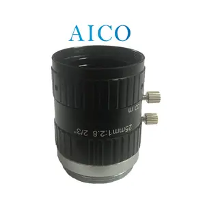 UHD 10mp 25mm 2/3 inç 10 mp f25mm düşük bozulma 4k c montaj makine görüş fa lens için 1/2/3 inç formatı endüstriyel kamera