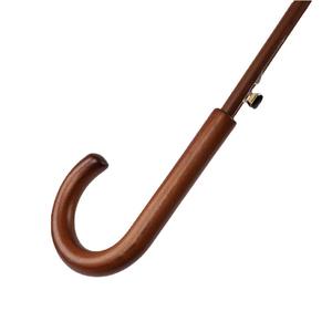 Promotional Printing Logo Auto Open Classic Wooden J Handle Business Gifts Windproof <b>Large</b> Straight <b>Umbrella</b> Fiberglass Frame - Product Image 4