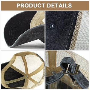 Vente en gros Casquette de camionneur hollandais nostalgique vintage 6 panneaux avec dos en maille réglable Logo personnalisé Casquettes de baseball pour hommes pour sports de plein air - Product Image 4