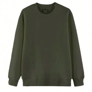 Sudadera con capucha de algodón de 320 gramos para hombre, de color liso, cuello redondo, ajuste holgado, puños con ribete, estilo casual - Product Image 4