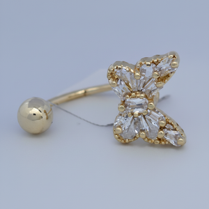 Chic due pezzi di alta gioielleria in rame placcato oro elegante ed elegante con zircone pietra principale per abiti da sposa - Product Image 1