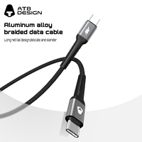 Nuevo Diseño de Cable Trenzado de Aleación de Aluminio Tipo-C de 1.2M para Computadora, Cámara, Impresora y S26/S23 con Carga Rápida de 5A