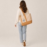 Sac fourre-tout en toile de coton épais surdimensionné réutilisable avec poches pour femmes, idéal pour le travail, les voyages, les courses et le quotidien
