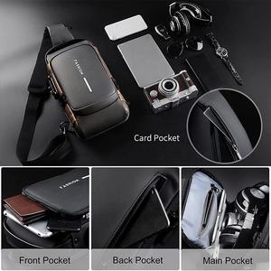 <span class=keywords><strong>Sac</strong></span> <span class=keywords><strong>Bandoulière</strong></span> Messenger Étanche Antivol Tendance de Voyage avec Logo Personnalisé et Port USB pour <span class=keywords><strong>Ordinateur</strong></span> Portable, Homme - Product Image 3