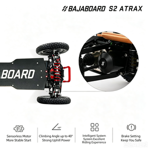 สกู๊ตเตอร์ออฟโรด BAJABOARD ATRAX PRO ความเร็วสูงสุด 70 กม./ชม. ระยะทางวิ่งสูงสุด 65 กม. ระบบขับเคลื่อน 4 ล้อ แบตเตอรี่ลิเธียมกันน้ำ Atrax PRO 4WD รุ่น Entry-Level - Product Image 2