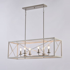 Lustre carré en acier moderne <span class=keywords><strong>de</strong></span> luxe OEM ODM E12, style rétro moderne pour restaurant, maison, villa, bar, comptoir, table à manger - Product Image 1
