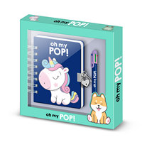 Karactermania para Oh My Pop! Sweety-Pack Diario A5 + Bolígrafo de 6 colores con encuadernación en espiral y cubierta de PU, set de regalo