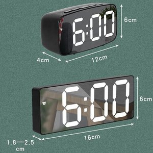 Đồng hồ để bàn trong nhà dễ dàng rõ ràng đọc đồng hồ hiển thị kỹ thuật số Đồng hồ kỹ thuật số màu trắng đơn giản phông chữ phẳng lớn - Product Image 5