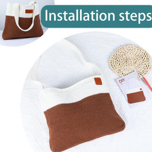 DIY Tournesol Damier Sac à Bandoulière Crochet Kit pour Débutants Sac à Main <span class=keywords><strong>Tricot</strong></span> Crochet Kits Fil Matériel pour Couture - Product Image 6