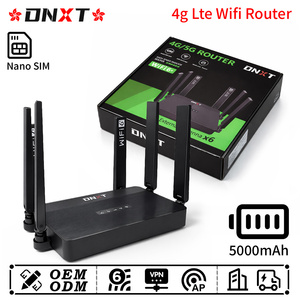 โมเด็ม DNXT 4G LTE ซิมการ์ด WiFi 6 โมเด็มไวไฟ ซิมการ์ด AP VPN เราเตอร์ไวไฟเชิงพาณิชย์ แบตเตอรี่ 5000mAh เราเตอร์ไวไฟไร้สาย สำหรับสำนักงาน - Product Image 1