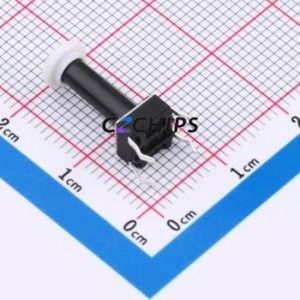 TSA06131-160B332CA-003E Tactile <b>Switch</b> Through hole-4P,6.1x6.1mm <b>Switch</b> Single Pole Single Throw Round Button 1.8N 6.1mm - Product Image 2