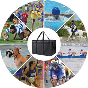 Hersteller anpassung Takeaway Insulation Kühltasche Schwarz Wasserdichte Reise kühltasche Polyester Kühltasche - Product Image 6