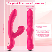 Kabelloser Vibrator für Frauen mit Saugfunktion, G-Punkt und Klitoris-Stimulation, Welliger Sex-Vibrator
