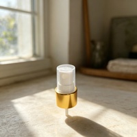 Meilleure Vente Pompe Classique 24-410 pour Lotion de Soin avec Cercle en Aluminium Argenté, Pompe Atomiseur de Parfum 18/410, Pulvérisateur d'Eau 20/410