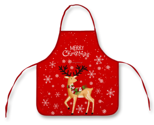 ผ้ากันเปื้อนโพลีเอสเตอร์สีแดงน่ารักแบบไม่มีแขน ปรับแต่งได้ตามต้องการสำหรับเทศกาลคริสต์มาส - ไม่มีกระเป๋า น้ำหนักเบาและซักได้ เหมาะสำหรับทำอาหารในวันหยุดและใช้ในชีวิตประจำวัน - Product Image 5