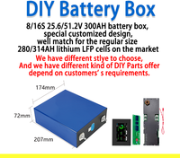 Système de stockage d'énergie solaire domestique DIY LFP vertical, batterie Lifepo4 JK 16S 51.2V 280/314Ah au lithium