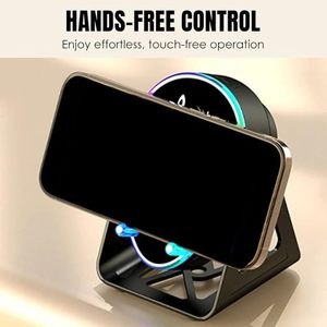 Wireless Induction Audio <b>Speaker</b> 5 in 1 with Phone Stand Wireless Charging RGB 180. Adjustable Holder for Phone Pad - Product Image 5