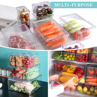 GREENSIDE Boîtes de rangement empilables en PET de haute qualité pour réfrigérateur, avec technique de logo sécurisée, pour une conservation optimale des aliments, utilisation en cuisine