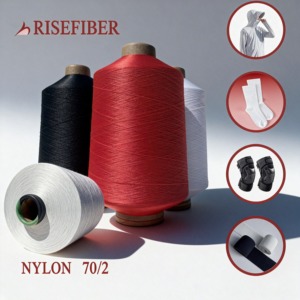 100% Nylon <span class=keywords><strong>Polyamide</strong></span> sợi đàn hồi Xoắn Hank thuốc nhuộm đầy căng cao đan dệt vớ cho may với độ bền cao - Product Image 1