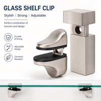 Support de fixation mural réglable en acier inoxydable pour étagère en verre, pince de maintien pour meuble de présentation, quincaillerie de mobilier