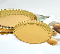 Assiettes et bols en papier jetables de luxe écologiques avec logo personnalisé, en carton épais, pour hôtels et fêtes