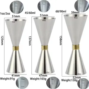 Factory Direct Bar Cocktail Jigger 304 Stainless Steel Bell Shaped Bar Tools For Home And Bar Use