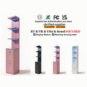 Meuble de Maquillage Multifonctionnel Rose Moderne sur Pied pour Chambre et Salon, Écologique, Vente en Gros - Product Image 1