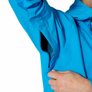 Chaqueta impermeable transpirable CONMR para hombre con ventilación en las axilas y chaqueta de trekking impermeable para aventuras en la montaña al aire libre - Product Image 3