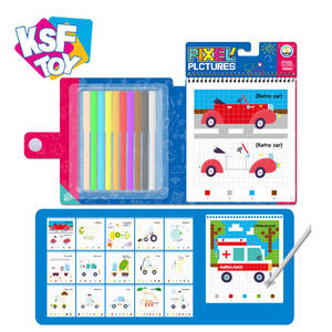 Набор развивающих игрушек для рисования KSF с пиксельными картинками и книжкой для рисования из материалов ABS, PP, PS - Product Image 2