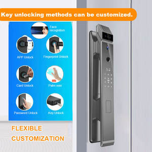 אוטומטי נעילה 3d פנים מנעול חכם עם מצלמת hd & דלת דלת ללא מפתח כניסה דרך טביעת אצבע, passcode, כרטיס, מפתח - Product Image 2