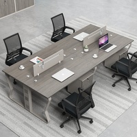 Bureau de Travail : Ensemble de Mobilier de Bureau Commercial de Luxe, Poste de Travail Modulaire avec Table et Chaises, Table de Séparation