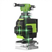 Projecteur laser Borka 12 lignes 16 points infrarouges, instrument de nivellement haute précision, lumière verte puissante, auto-nivelant