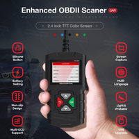 Lecteur OBD2 et EOBD professionnel, outil de diagnostic automobile, écran TFT de 2,4 pouces, connectivité USB pour toutes les voitures, données en direct, mises à jour gratuites