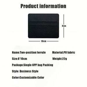 Tarjetero Multifuncional Popular, Ultrafino, de Gran Capacidad, Portátil, Protector, de Cuero PU, con Logotipo Personalizado - Product Image 4