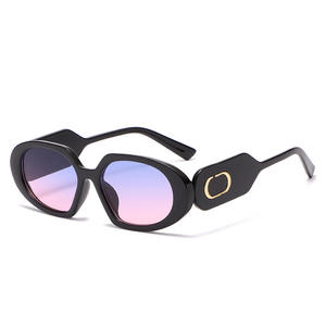Gafas de Sol Elegantes para Mujer, Montura Negra, Lentes de PC con Protección UV400, Patillas Anchas a la Moda, Protección Solar, Estilo para Conducir - Product Image 2