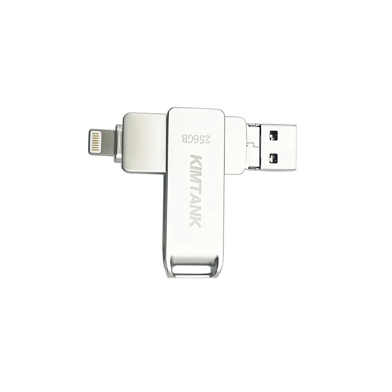 3 en 1 USB 2.0 3.0 Pilote de mémoire flash USB Type-C 32GB 64GB 128GB 128GB 256GB Pilote de mémoire flash USB pour iPhone OTG