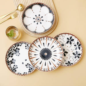 Assiette à Dessert Ronde Imprimée en Céramique Écologique de 8 Pouces pour la Maison ou la Restauration, Idéale pour Servir des Sushis Japonais - Product Image 5