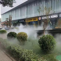Fontaine à brouillard paysager artificiel, système de refroidissement par brumisation extérieur, atomiseur décoratif haute pression pour jardin