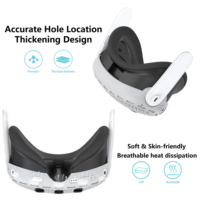 Coque de protection en silicone pour casque VR Meta Quest 3, protection anti-rayures pour la face avant, étui pour console de jeu