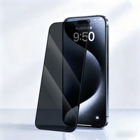 Protection d'écran en verre trempé 9H anti-espion avec colle intégrale et effet soie 2.5D en stock pour iPhone 12 Mini 13 14 15 16 17 18 Pro Max Duo