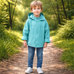 Veste pour <span class=keywords><strong>garçon</strong></span> personnalisée en vert menthe avec un chapeau, coupe-vent et imperméable, vêtements d'extérieur pour <span class=keywords><strong>garçon</strong></span> - Product Image 2