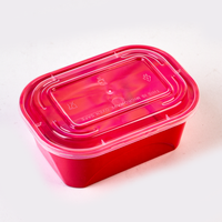 Boîte d'emballage alimentaire jetable en plastique PP rectangulaire, micro-ondable, pour plats à emporter, préparation de repas, directement de l'usine