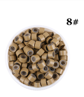 1000 Stück Aluminium Silikon gefütterte Micro Ring Haar verlängerung perlen für NanoTip Human Hair Extension Tool 4,5x2,5x3,0mm Verlängerung perlen