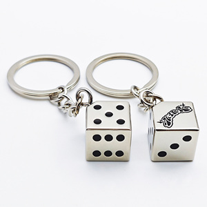Porte-clés dés en métal 3d design personnalisé outils de jeu ville de jeu promotion breloque à la mode cadeau personnalisé logo en émail doux - Product Image 5