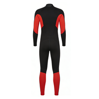 DIVESTAR Desain Khusus 3/2mm Neoprene Wetsuit Seluruh Badan Ritsleting Dada Lengan Panjang untuk Surfing dan Diving dengan Pelindung Lutut Anti Air