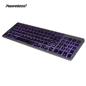 Clavier sans fil rétroéclairé pour bureau, blanc, Bluetooth 5.0, clavier externe Bluetooth pour tablettes Samsung, téléphone, ordinateur portable - Product Image 4